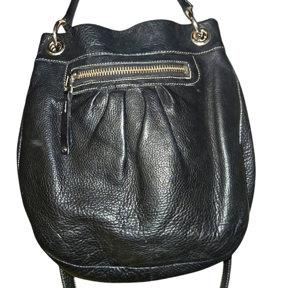 ROOTS CANADA Black Leather OLIVIA Hobo Bag - Picture 4 of 5